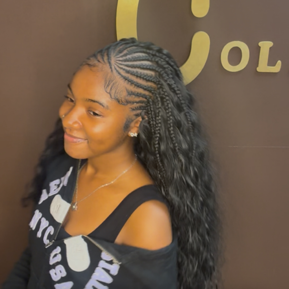 Tribal Braids With Quick Weave at The collective salon and barber spa inc in Locust Grove, GA