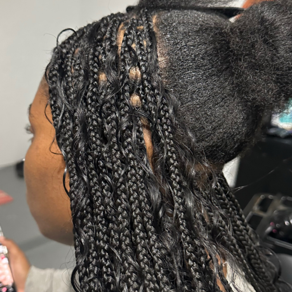 Boho Box Braid Medium ( Shoulder) at Gigi African Braids Houston in Cypress, TX