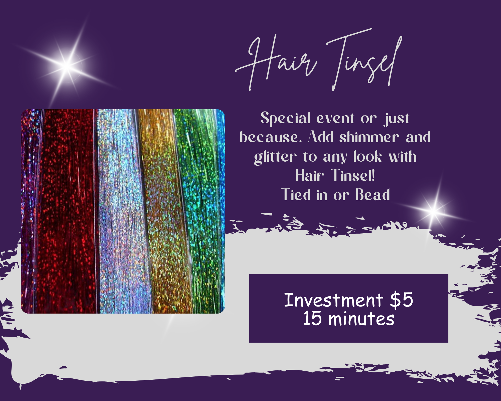 Hair Tinsel or Color Strands