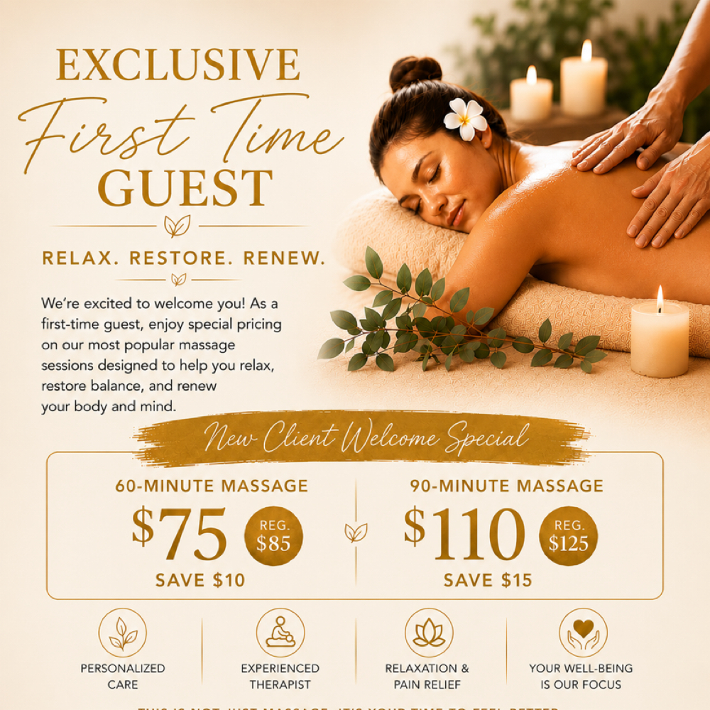 Exclusive First-Time Guests at Body Wellness Relax and Renew, LLC in Wesley Chapel, FL