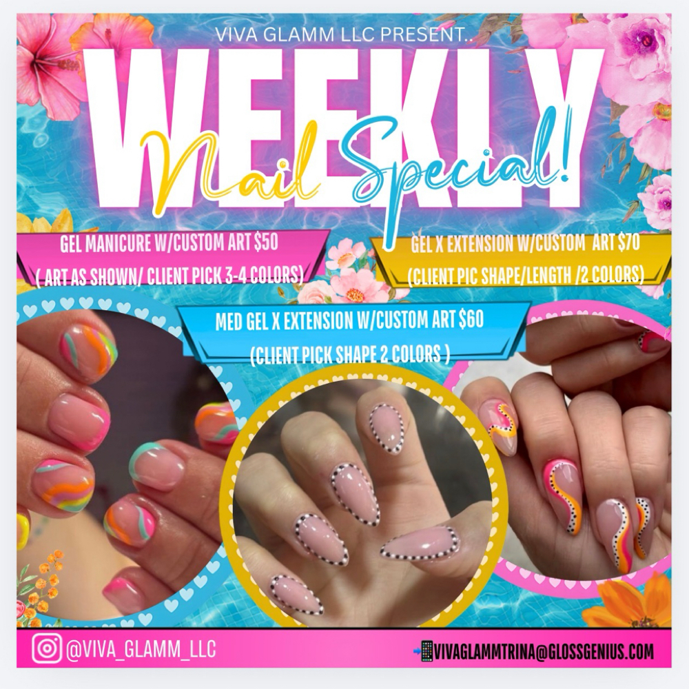 Gel X Extension W/ Custom Art at Viva Glamm LLC in Slidell, LA