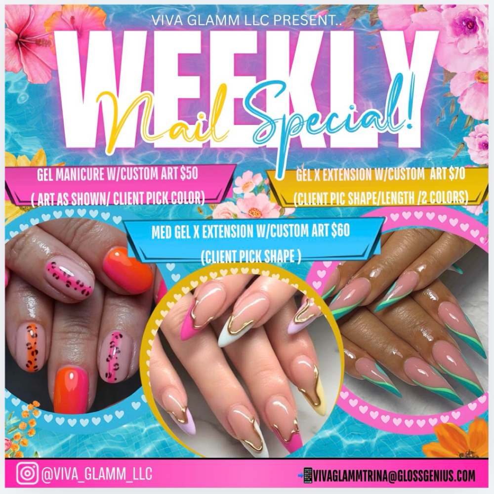 Gel X Extension W/ Custom Art at Viva Glamm LLC in Slidell, LA