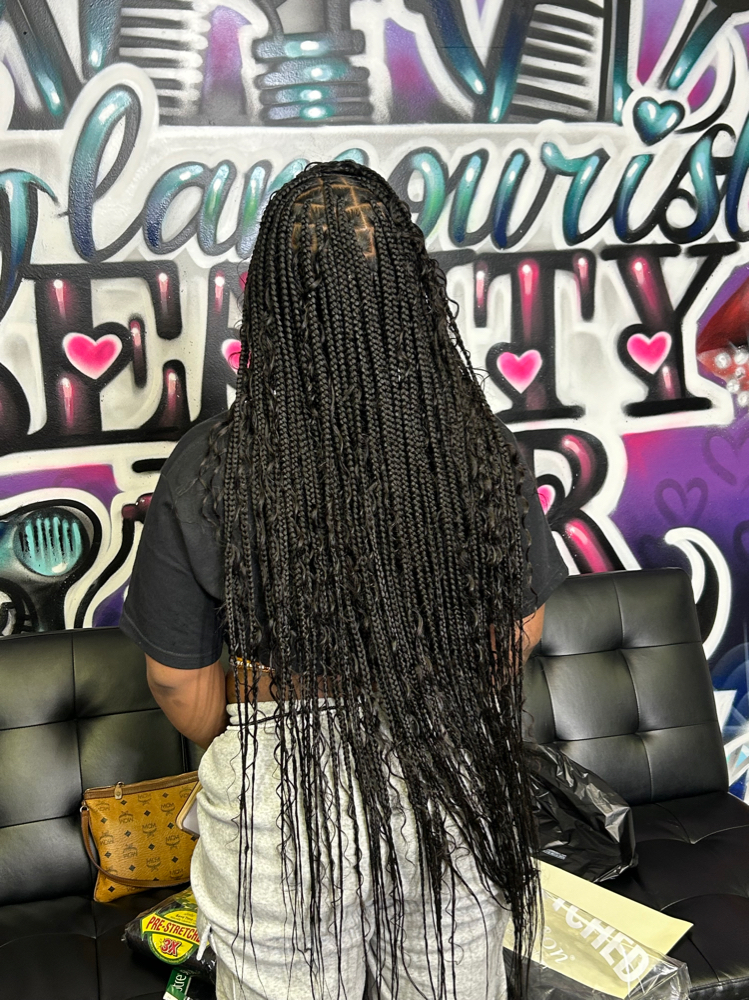 Boho Knottless Braids at Glamourist Beauty Bar in Bellflower, CA