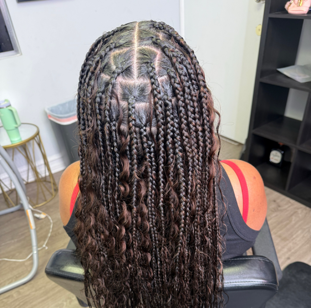 Boho Knottless Braids at Glamourist Beauty Bar in Bellflower, CA