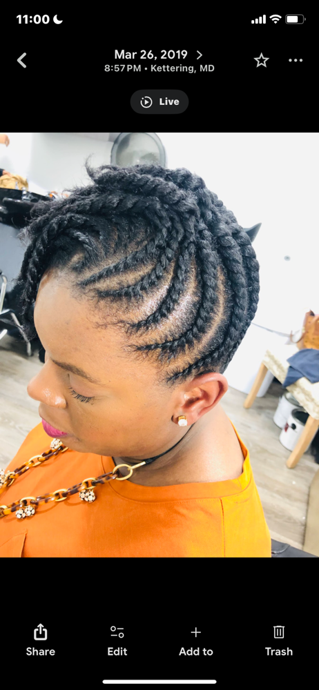 Flat Twist Updo at ChariseRenee’J Hands of A Goddess in Kettering, MD