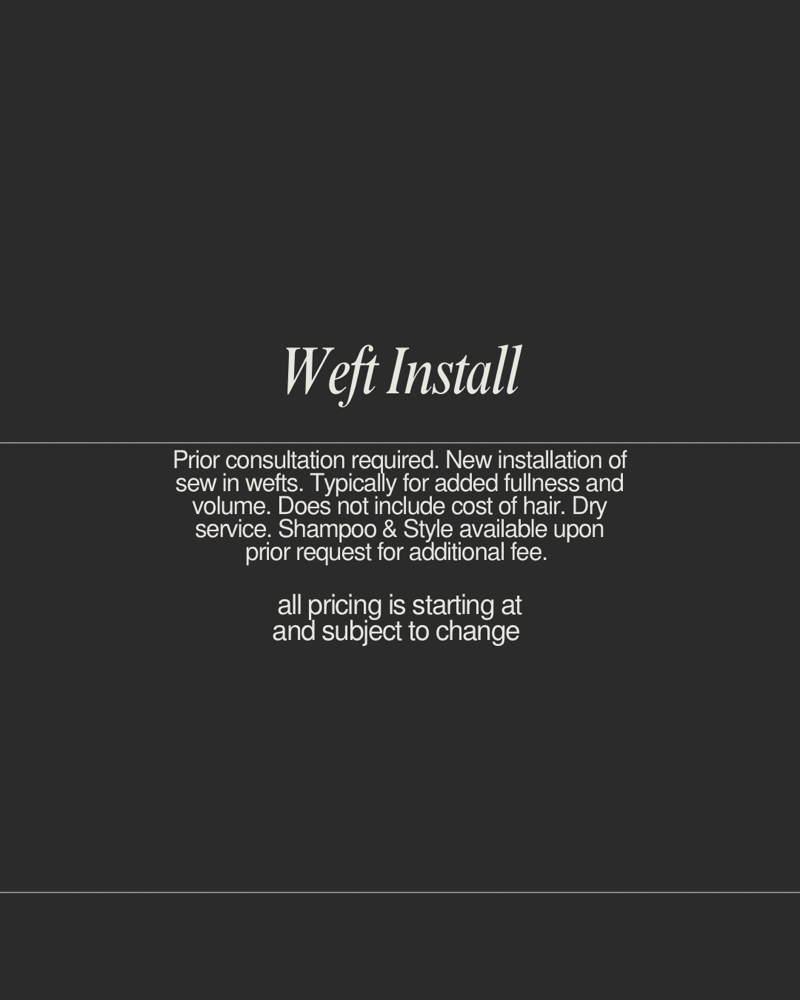 Weft Extension Install