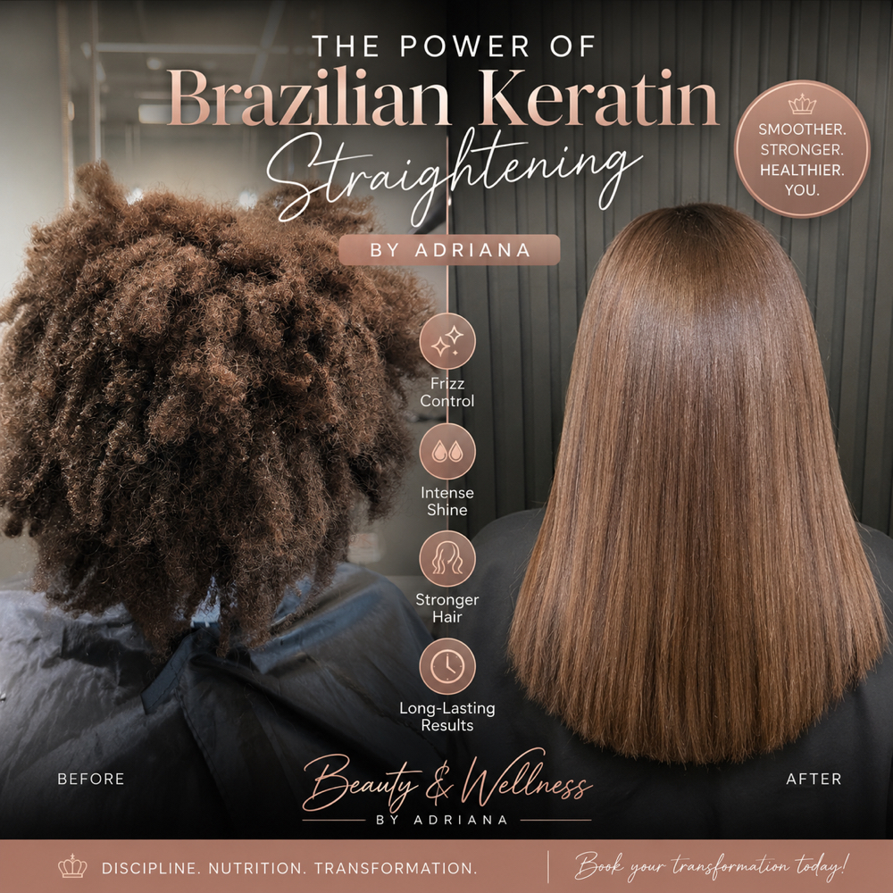 Brazilian Keratin Treatment at Beauty & Wellness by Adriana in Long Branch, NJ