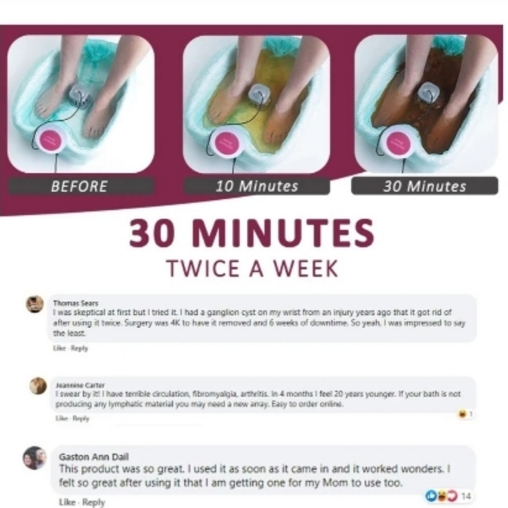 Ionic Foot Detox at Mallory's Hair Utopia in Saint Johnsville, NY