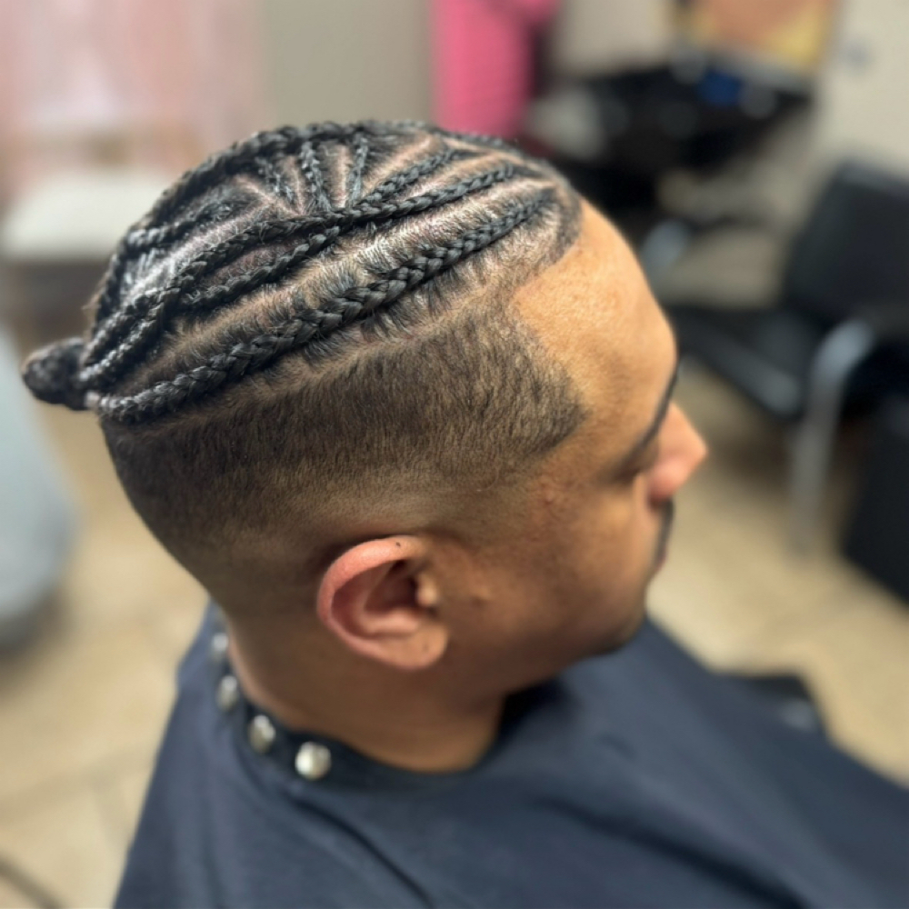 Men Bun Braids at Skinsational Beauty Boutique in Bethany, OK