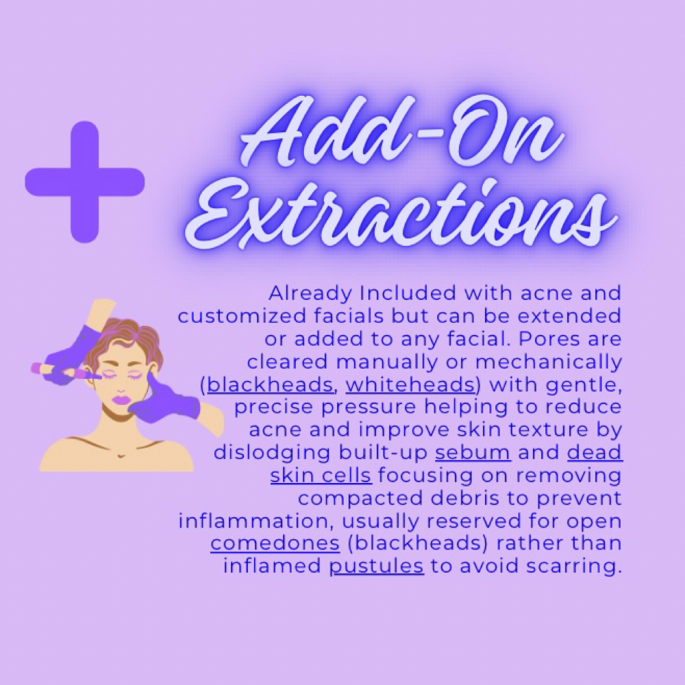 Add On Extractions at Nina Marie Beauty in Rancho Cucamonga, CA