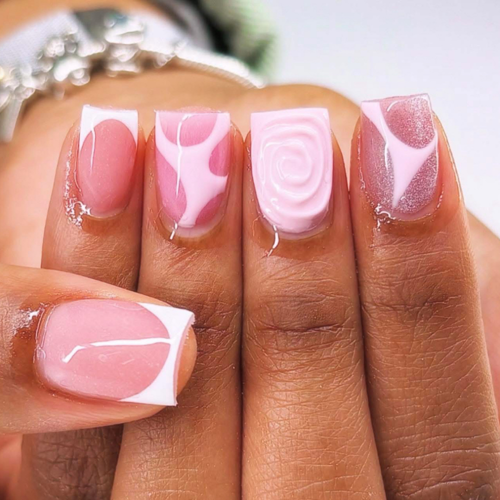SNS/Dip With Basic Design at Hair N Nails By La in Loganville Ga, GA