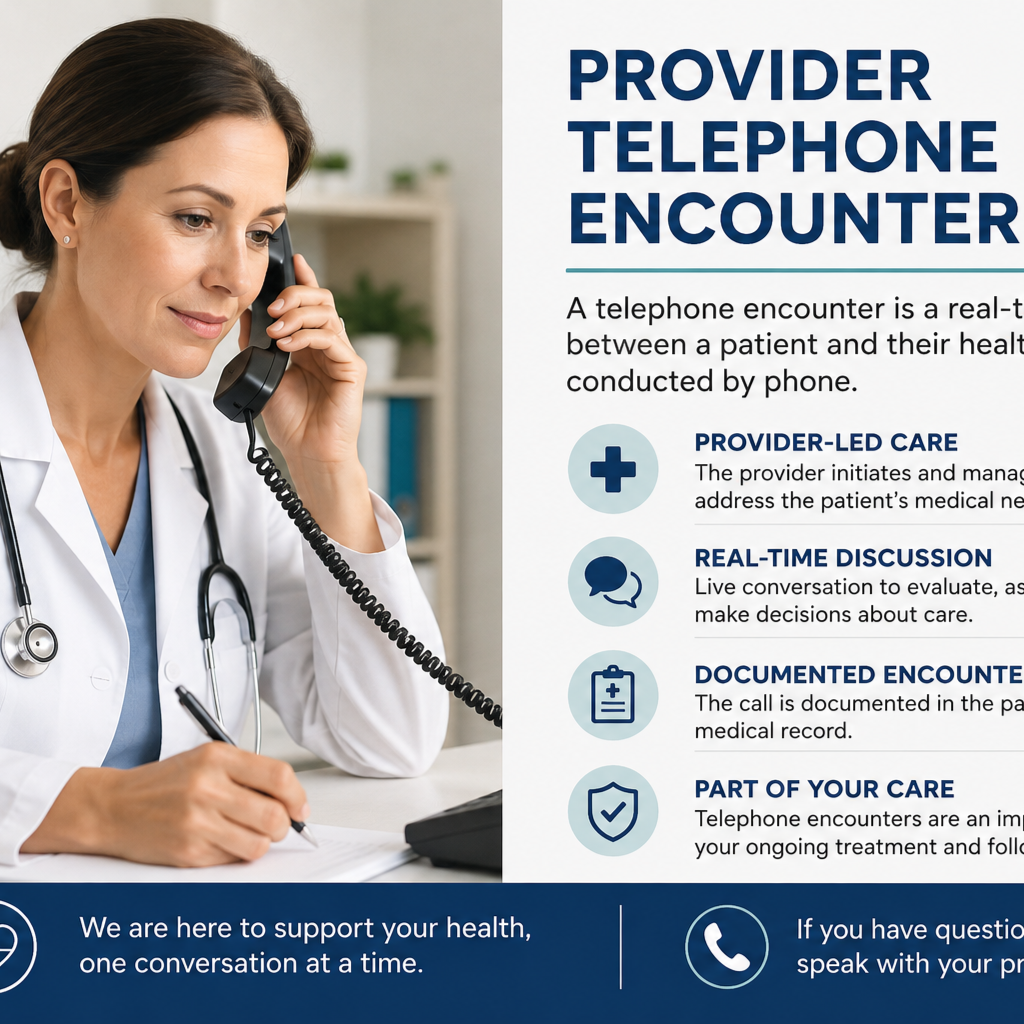 TELEPHONE ENCOUNTER at Well Life Integrated Medical LLC in Okeechobee, FL