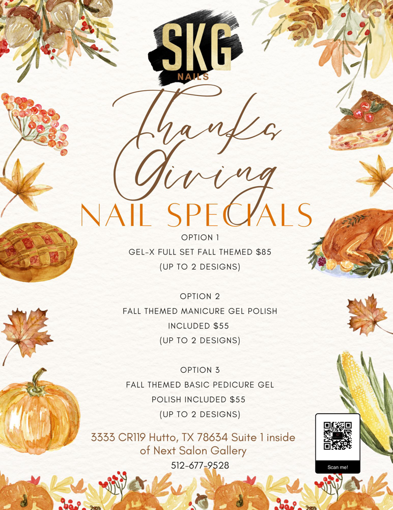 Thanksgiving Nail Specials