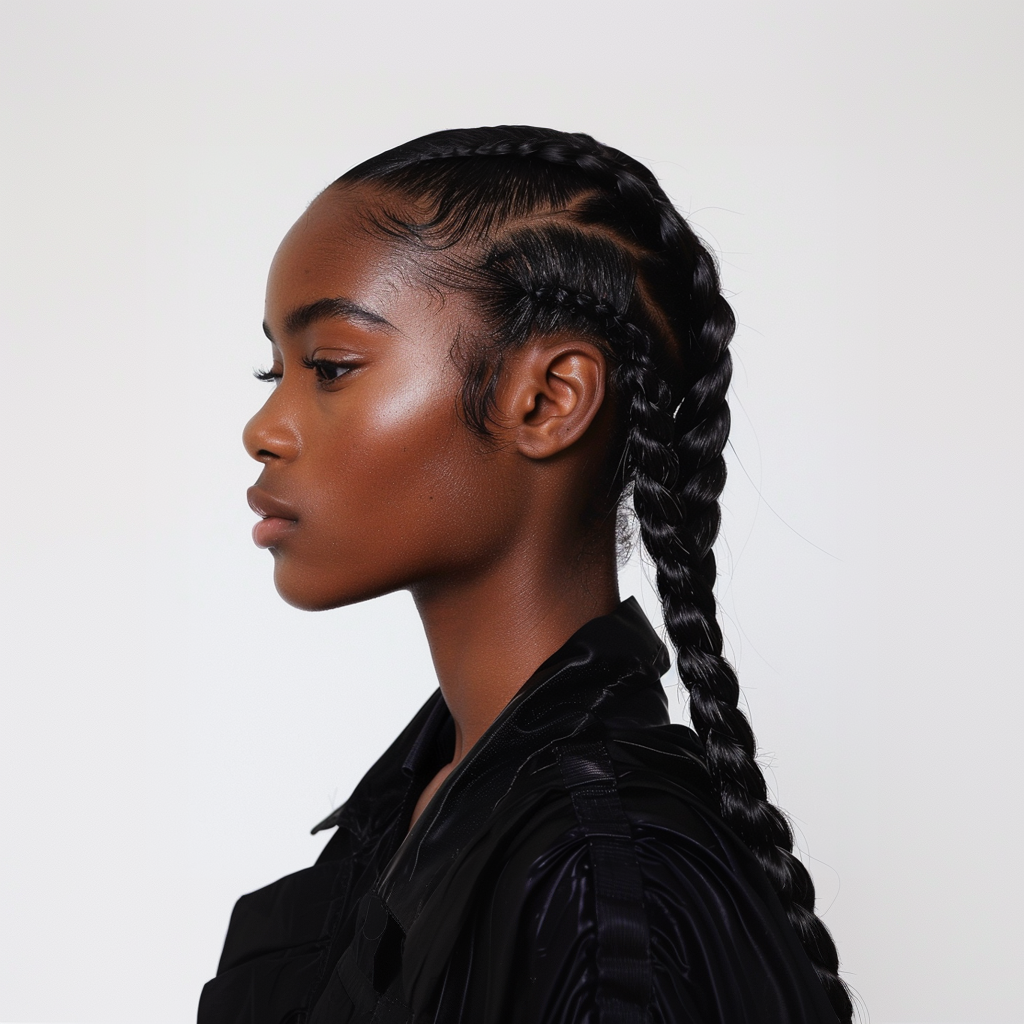 6 Braids (natural Hair)