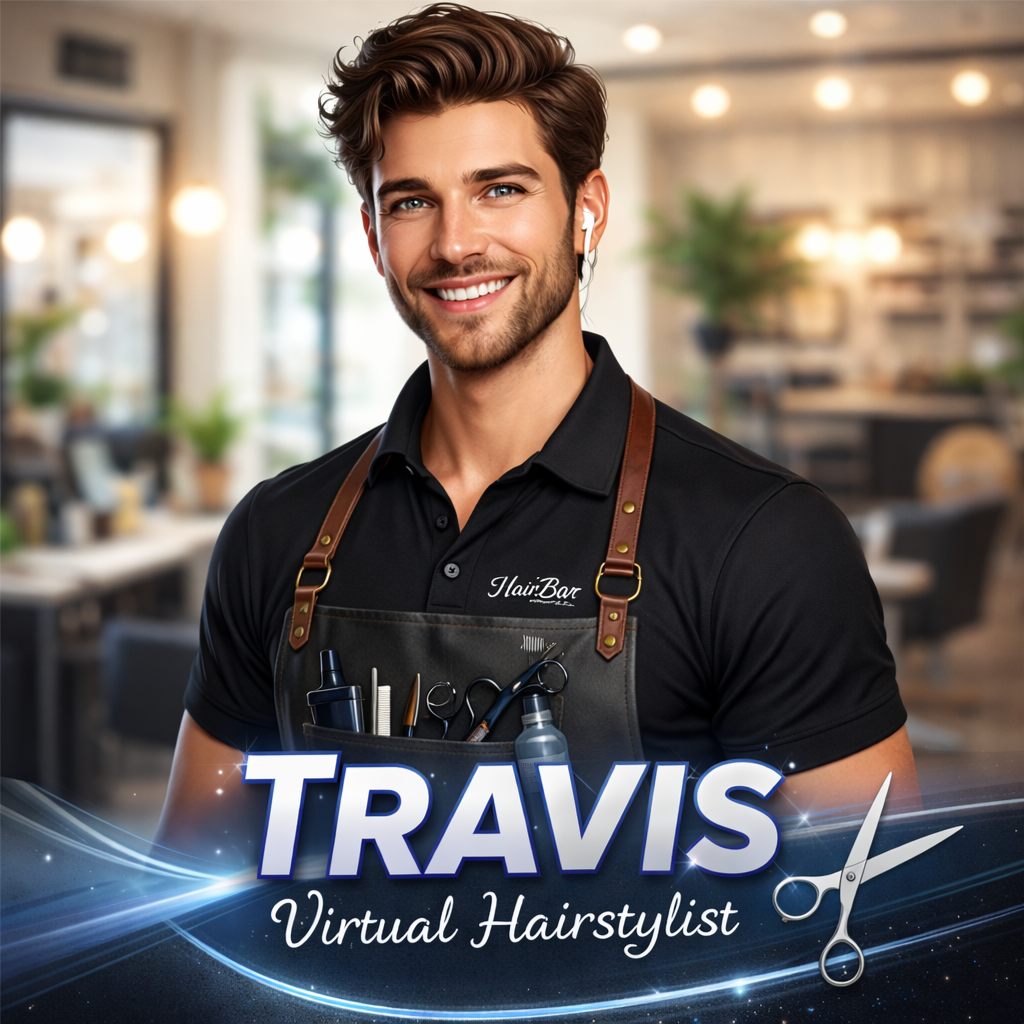 Travis Virtual HairStylist at HairBar Salon BarberShop in Cross Roads, TX