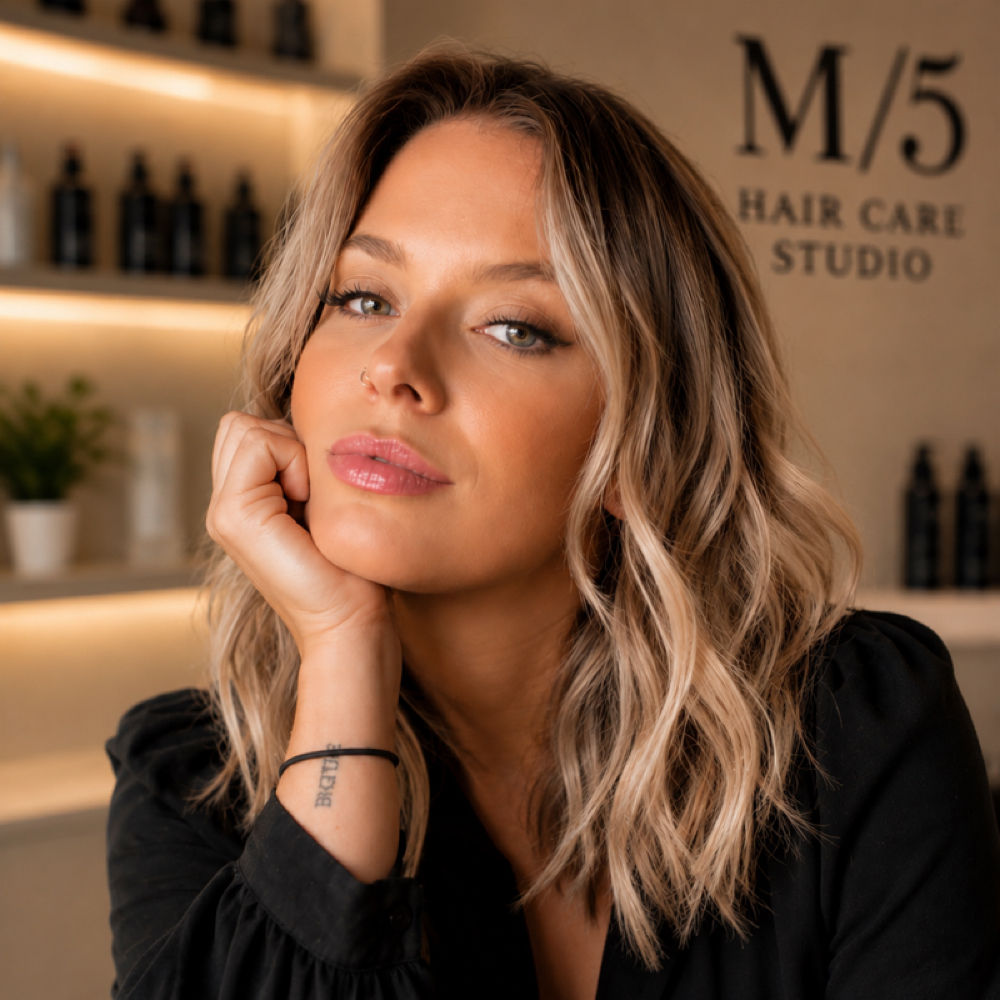 Aimee Feeney at M/5 Hair Care Studio in White plains, NY