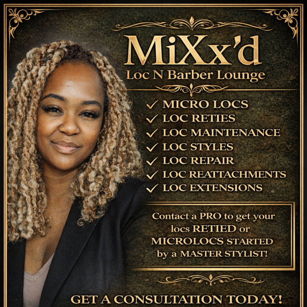 Donisha Duckett at Mixxd loc n barber lounge in Arlington, TX