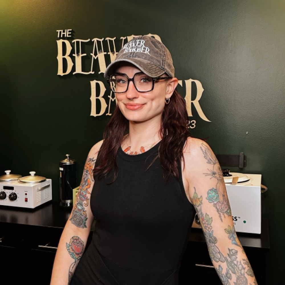 Marcie Board at The Beaver Barber in Louisville, KY