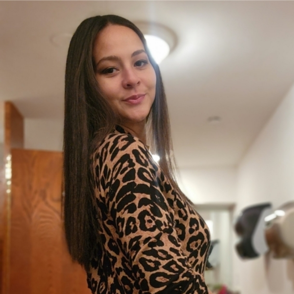 Blair Araujo at Dimensions Hair Studio & Spa in East Patchogue, NY