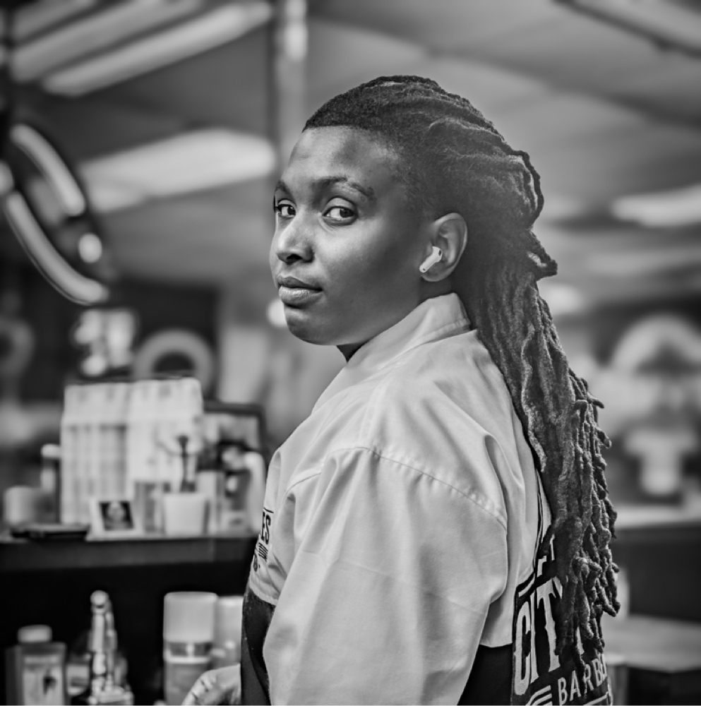 Raven Hartsfield at CITY FADES BARBERSHOP in altamonte springs, FL