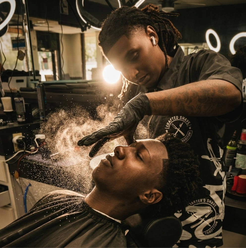 Raven Hartsfield at CITY FADES BARBERSHOP in altamonte springs, FL