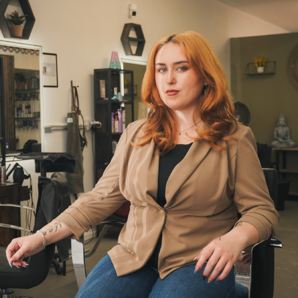 Emma Flynn at Roots Salon & Boutique in Middletown, NY