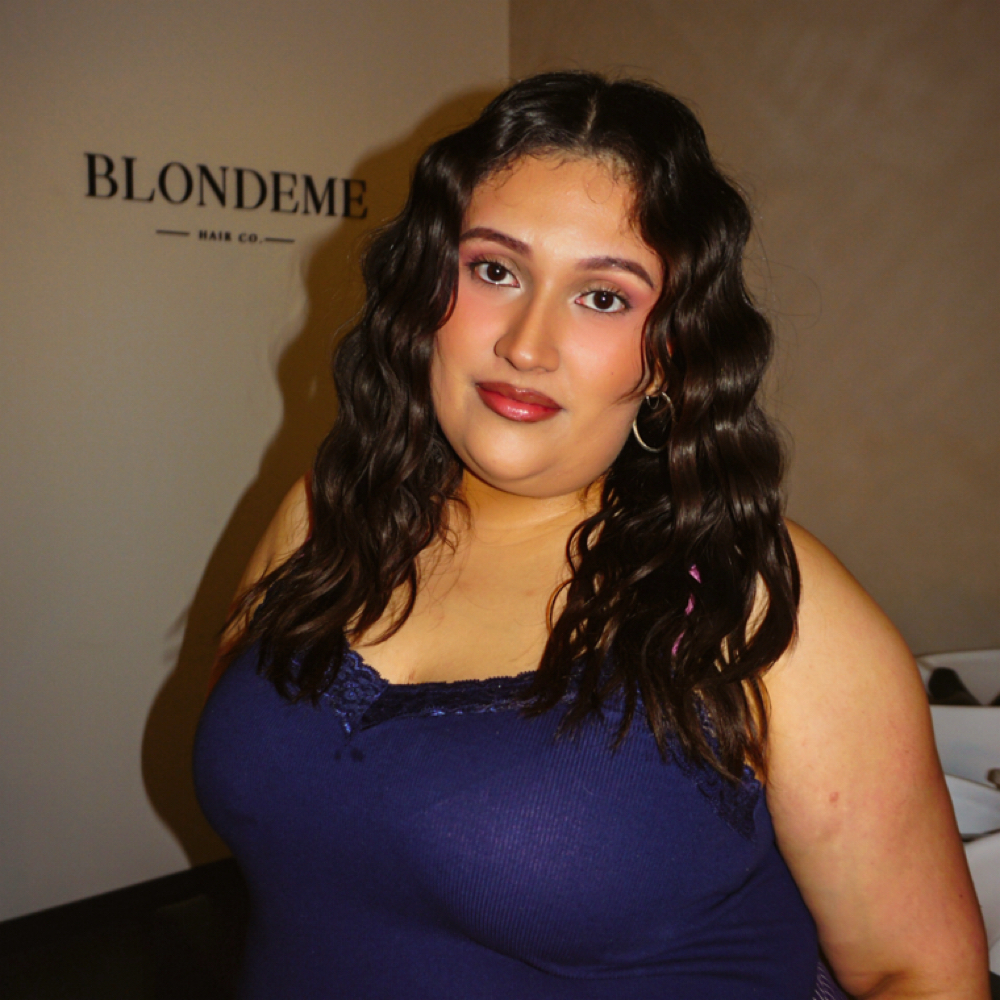 Gisselle Hernandez at Blondeme Hair Co. in Chantilly, VA