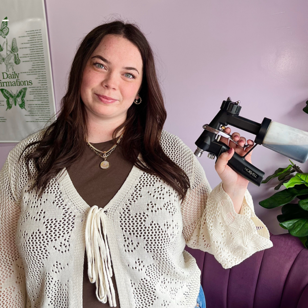 Cassidy Jenkins at Bronzed Monarch Spray Tan Bar in Haddonfield, NJ