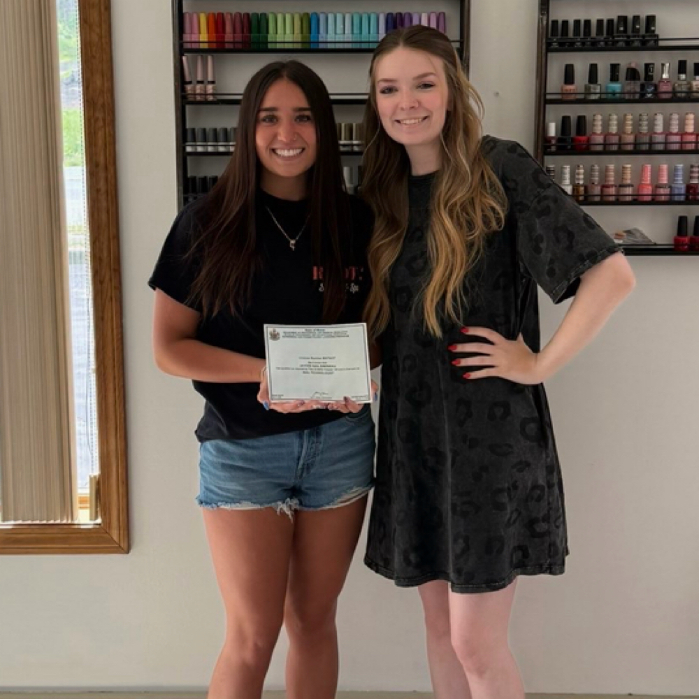 Jaycee Simoneau at Root 2 Salon in Wilton, ME