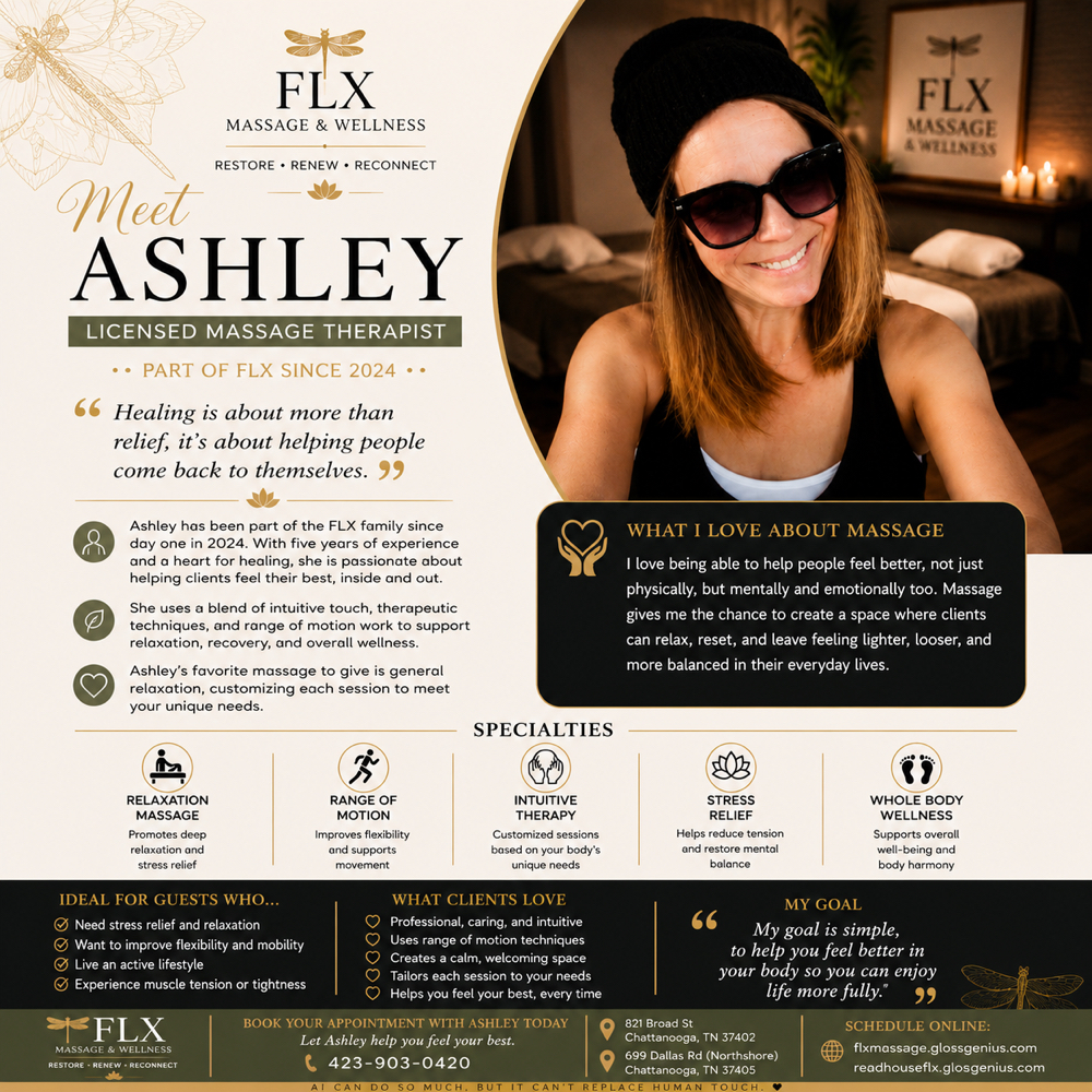 Ashley Roe at FLX Massage Therapy, LLC in Chattanooga, TN