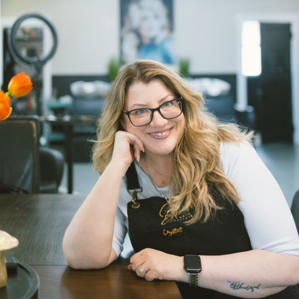 Crystal Rendino at Brush Hair Artistry in Pitman, NJ