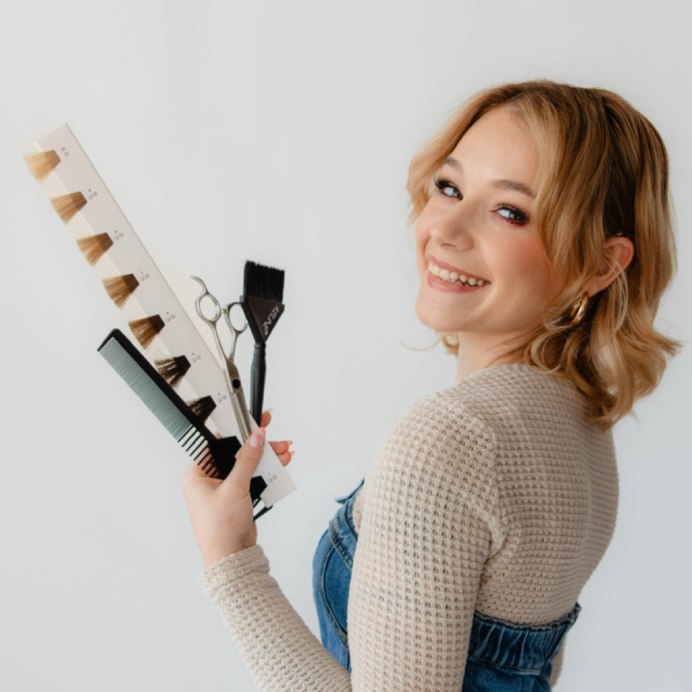 Hannah Mathers at Adara Salon in Lansing, KS