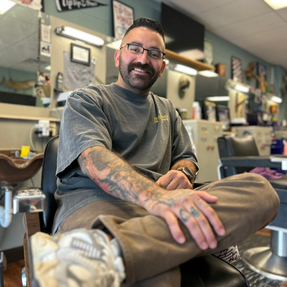 Dante Valdez at The Brentwood Barbershop in Springfield, MO