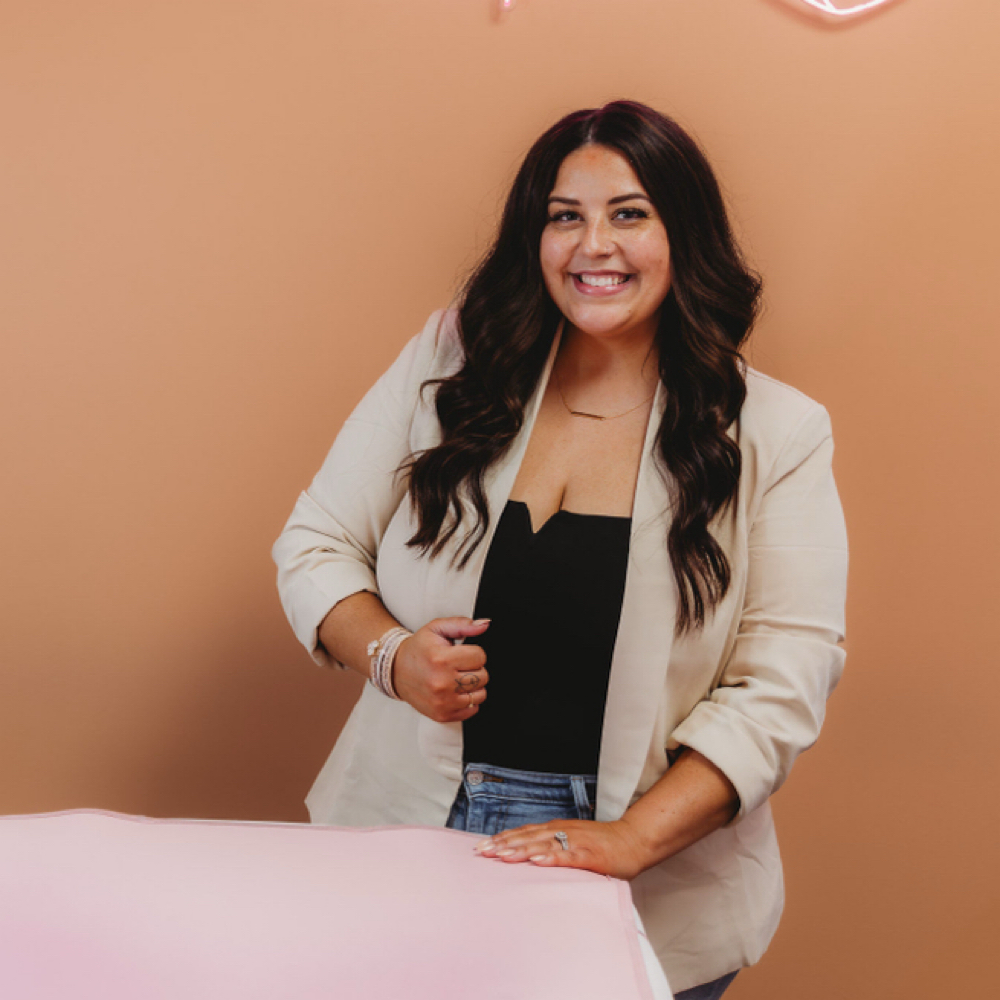 Justine Conrad at The Smooth Peach Wax Studio in Shorewood, IL