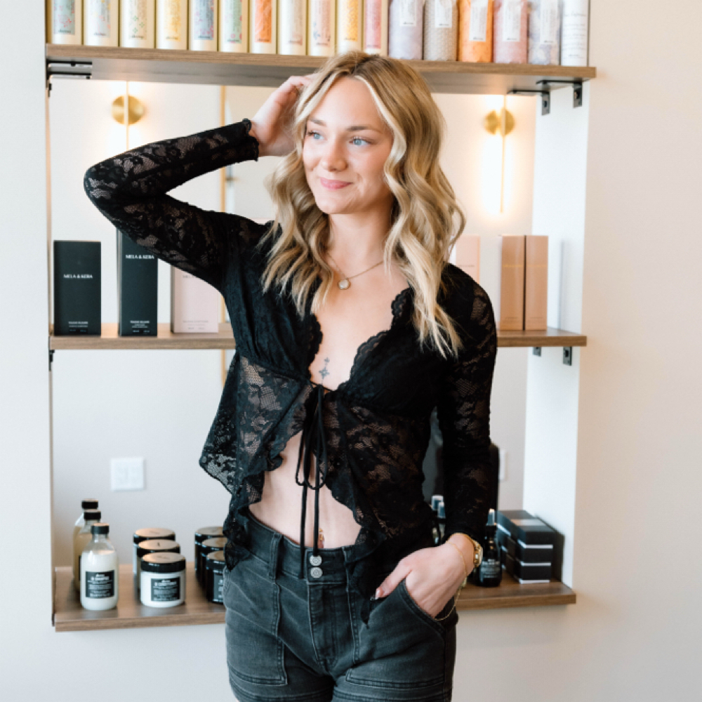 Madison Holtz at KB Salon + Weddings in Bondurant, IA