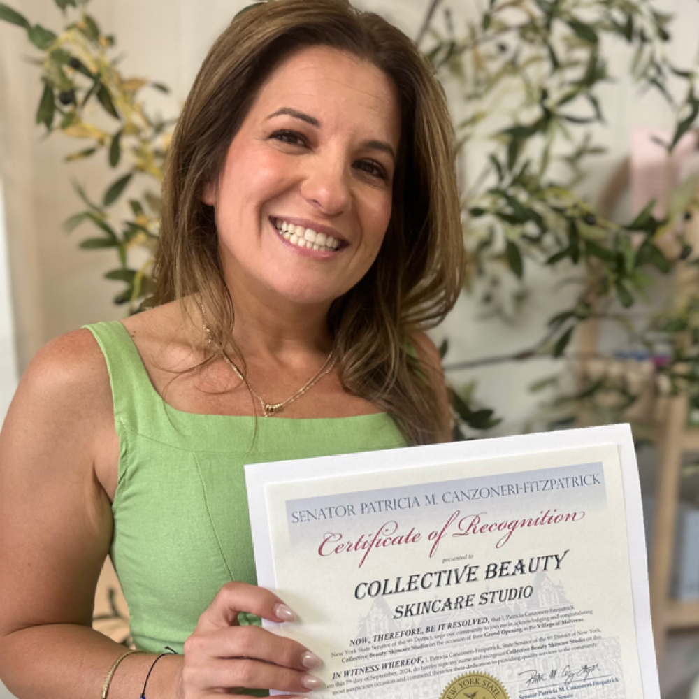 Christine Luisi at Collective Beauty Skincare Studio in Malverne, NY