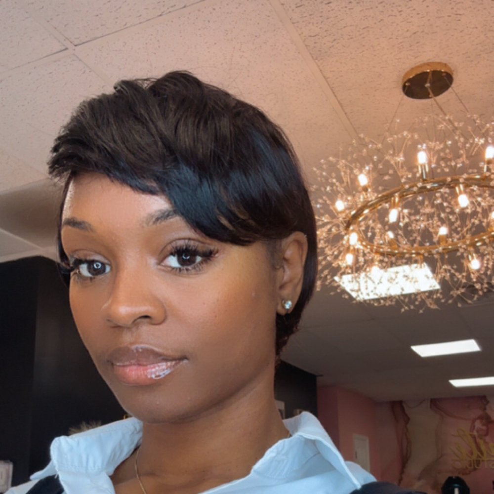 Saeda S at Vanité Hair Studio in Colonie, NY