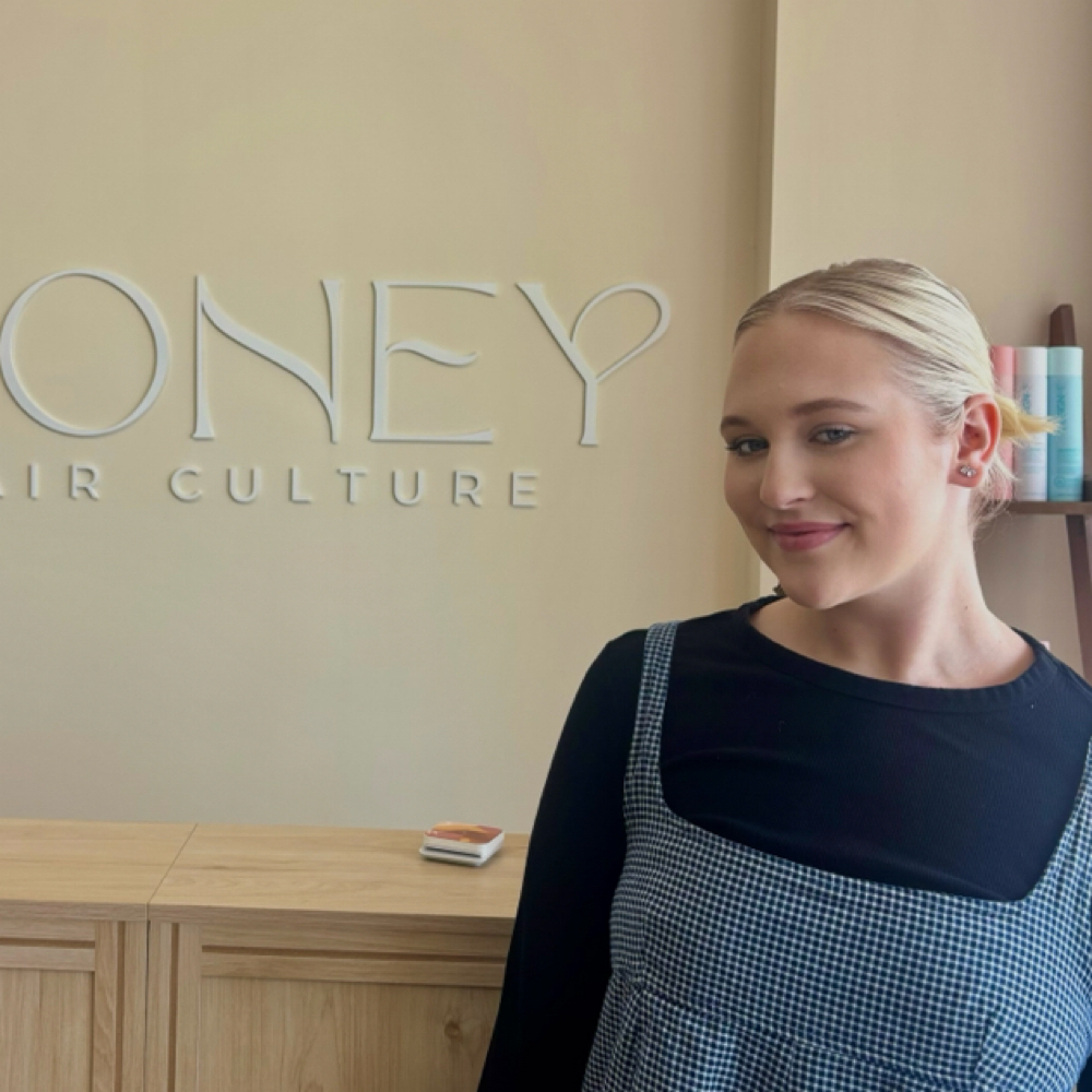 Ella Wiedenbauer at Honey Hair Culture Salon in Orange Park, FL