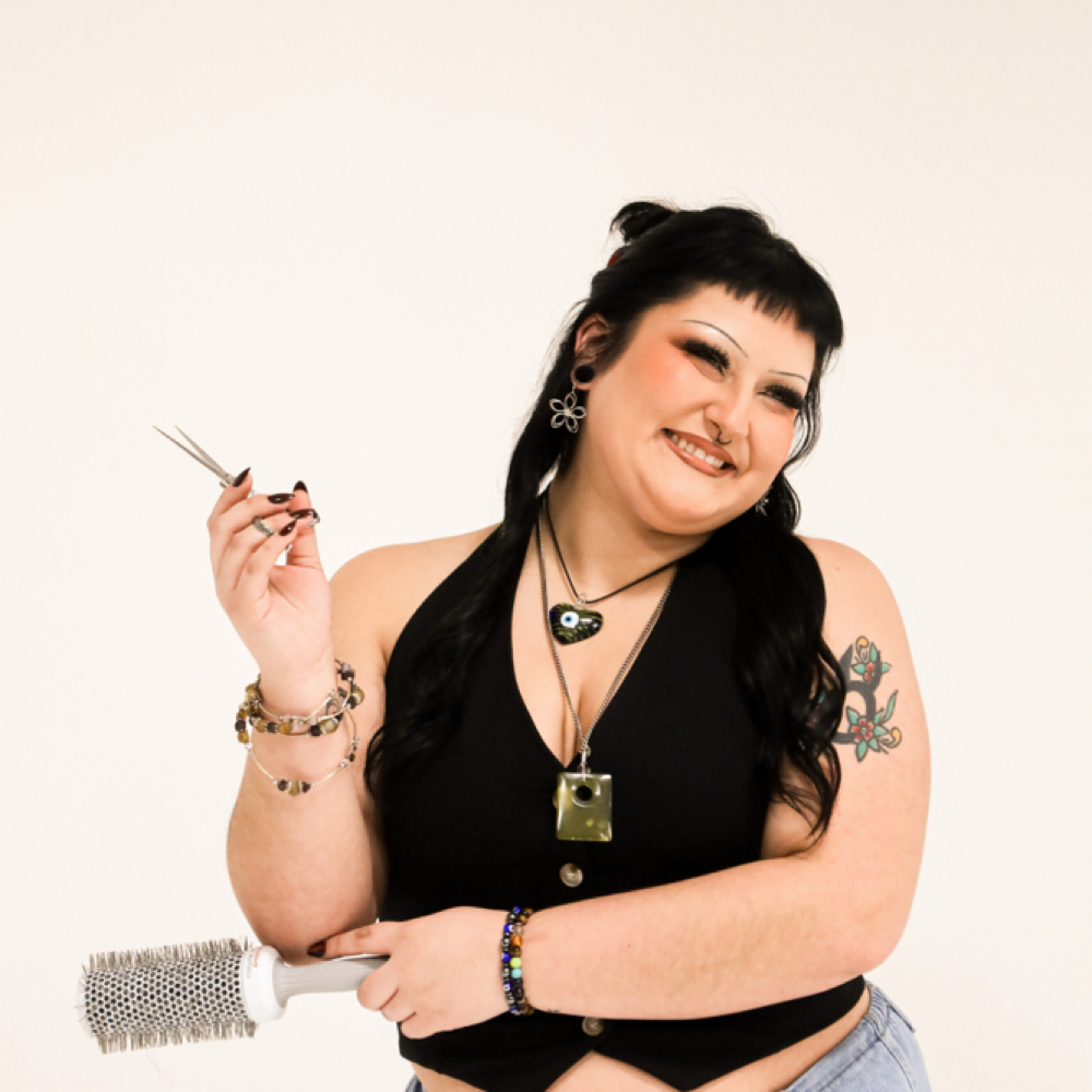 Jaden Salazar at Grim and Glam Salon in Texas, TX