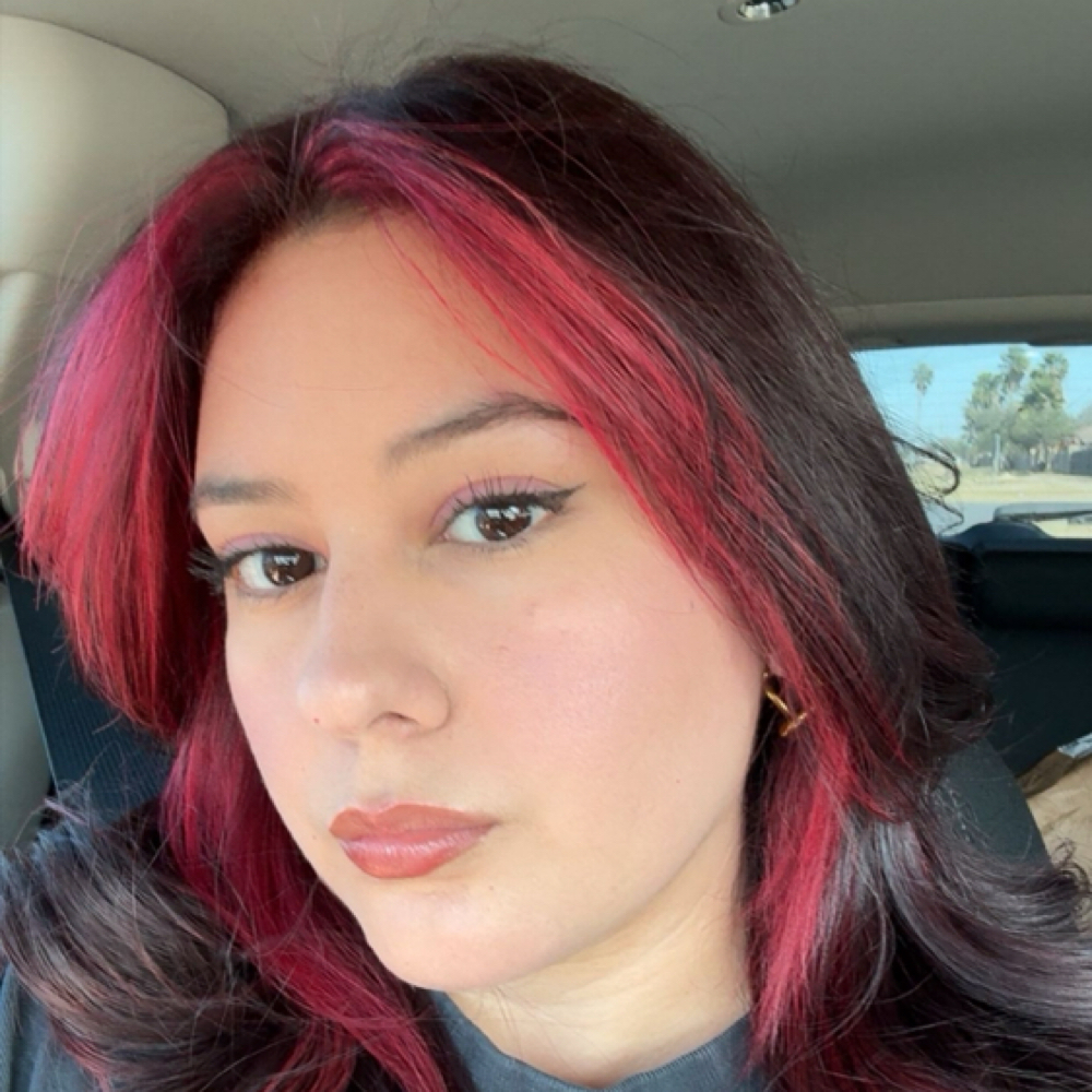 Sarah Rodriguez at Scissors & Lattes in McAllen, TX