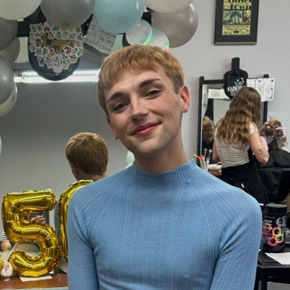 Logan Hubbard at Curl Up & Dye LLC, Ottawa Ks in Ottawa, KS