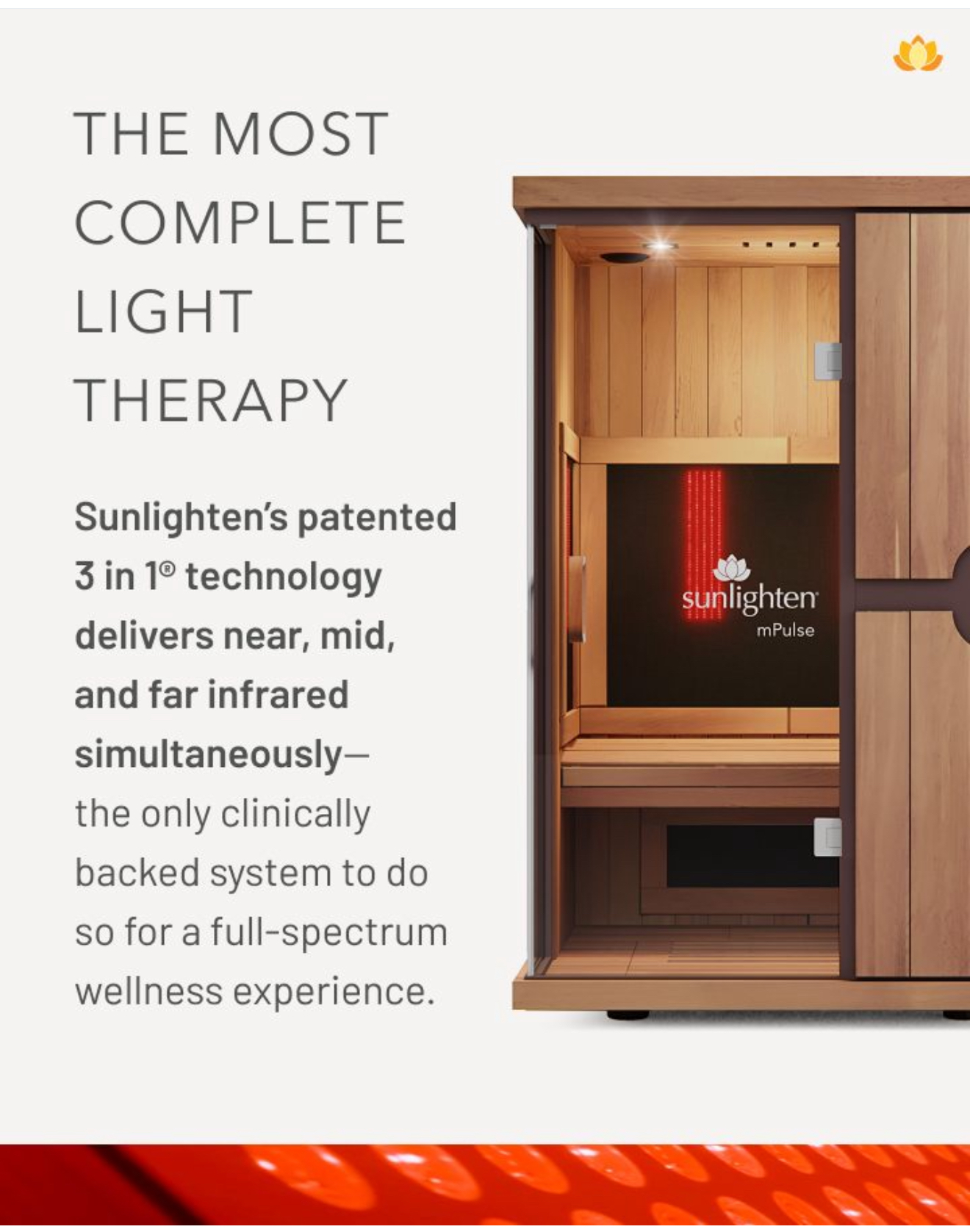 mPulse Sauna Full spectrum With Red light therapy