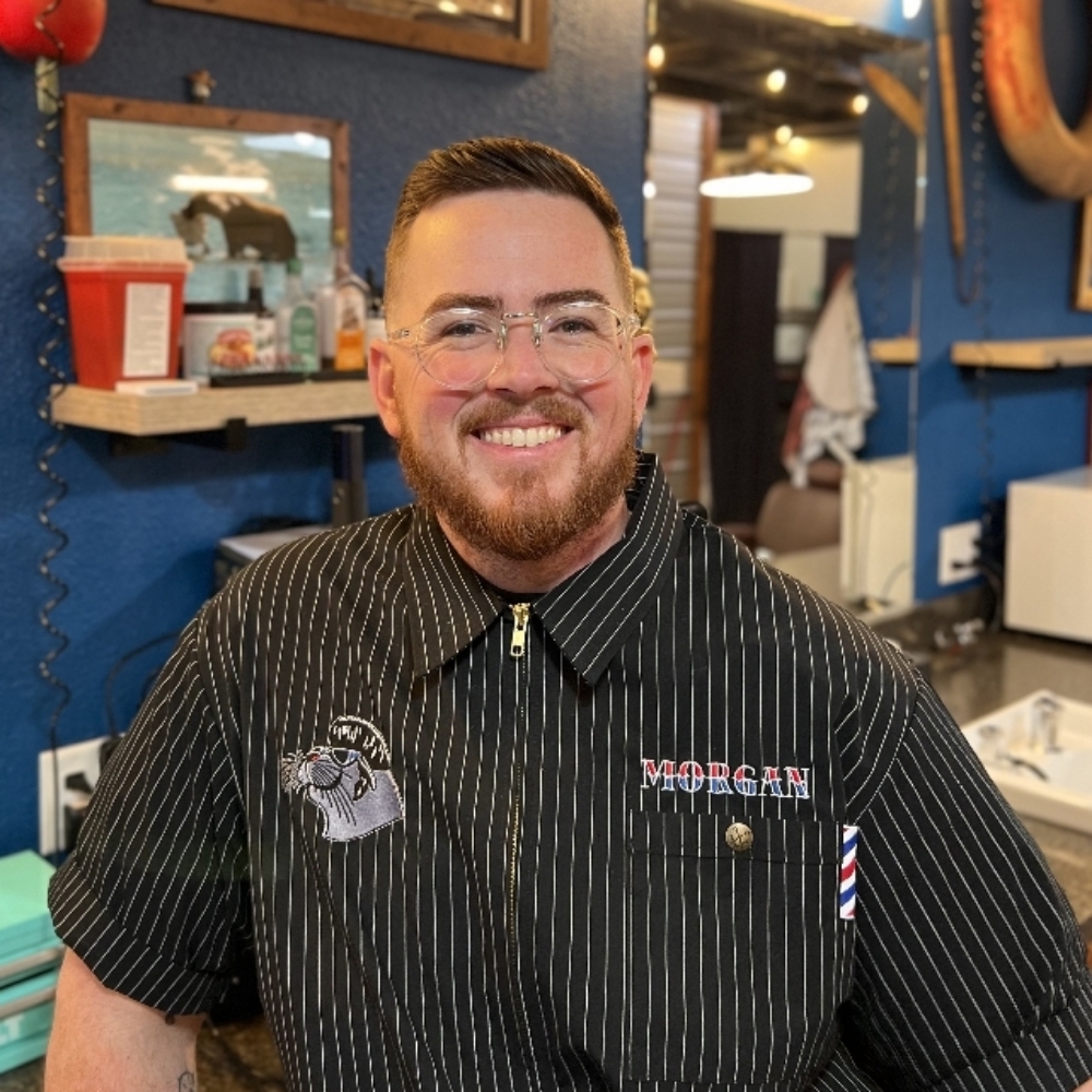 Morgan Jones at Bearded Seal Barbershop in Palmer, AK