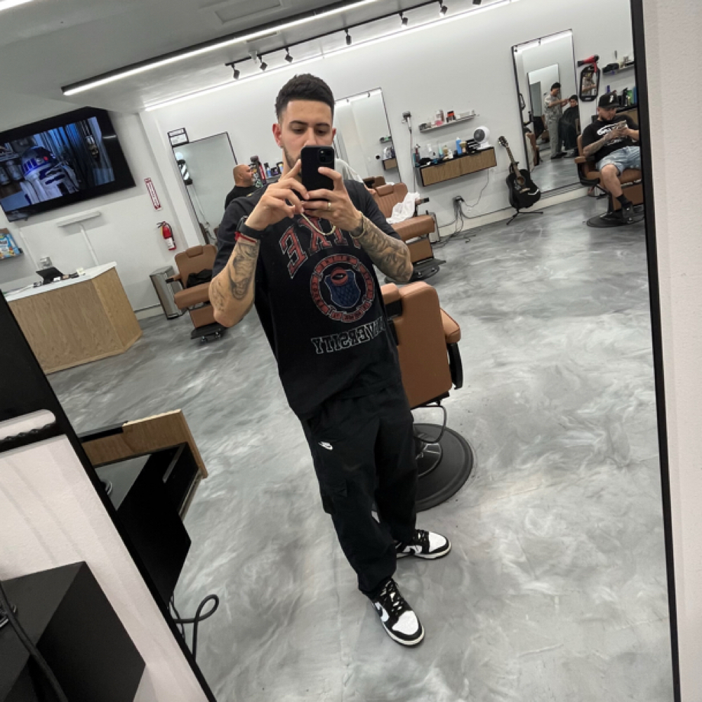 Emanuel Barber at Slik Barbers in Riverside, CA