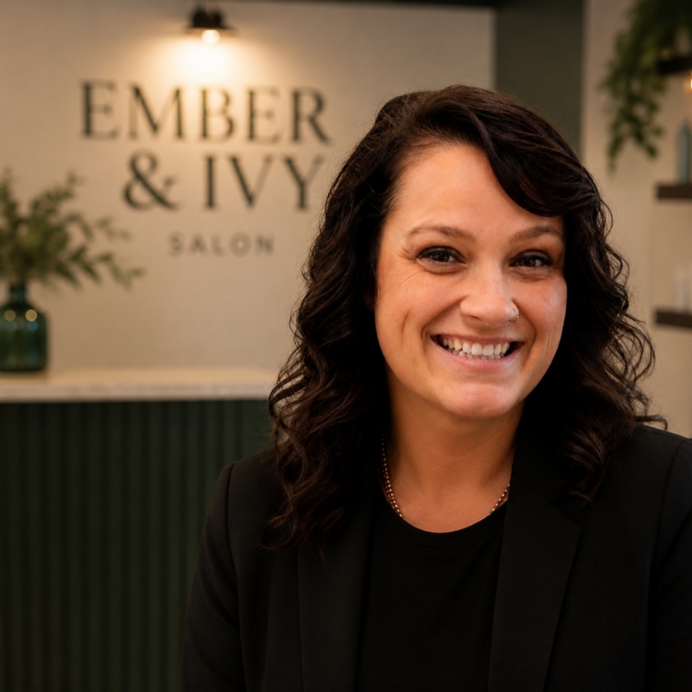 Tusha Bailey at Ember & Ivy Salon in Henderson, TN