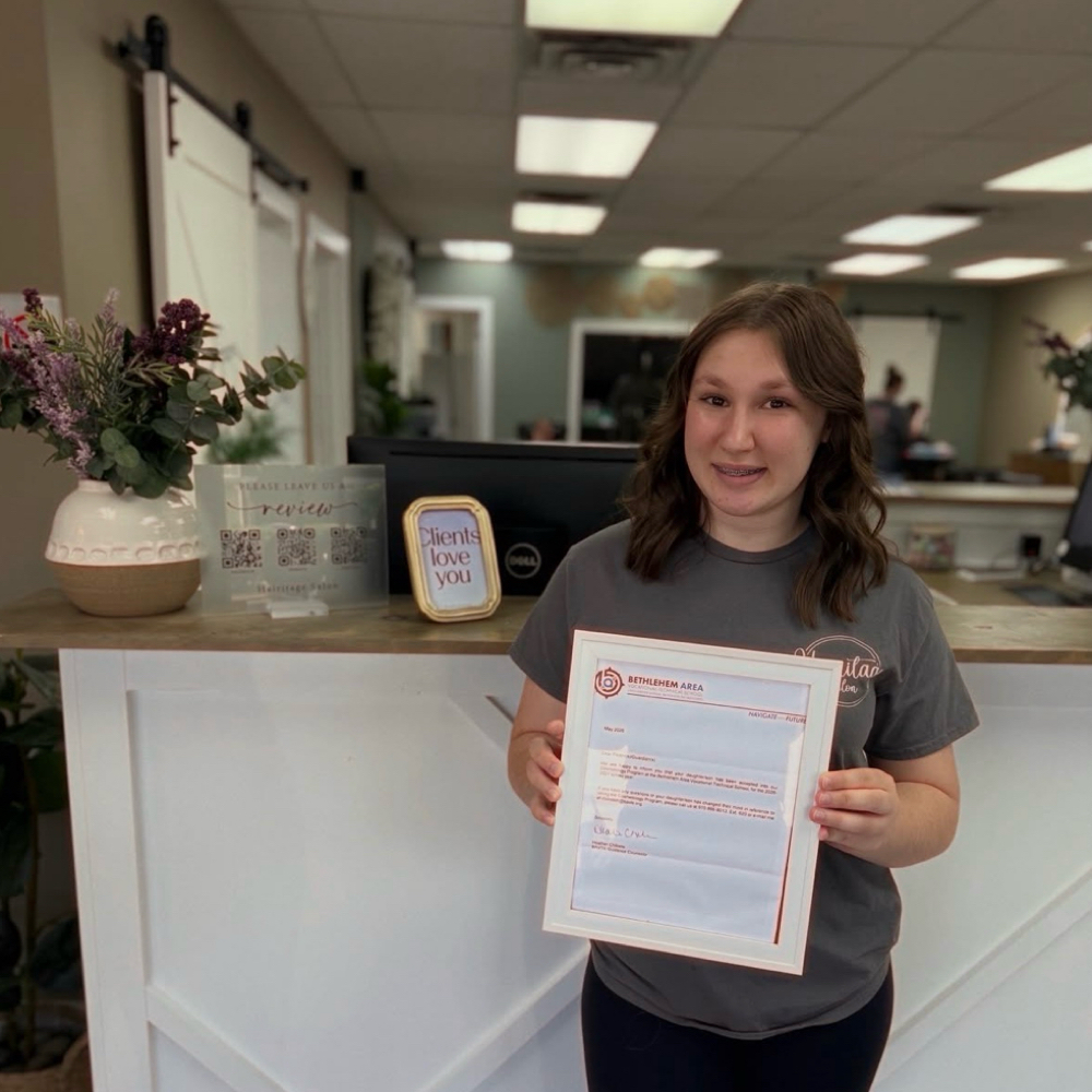 Abby Vermeulen at Hairitage Salon in Coplay, PA