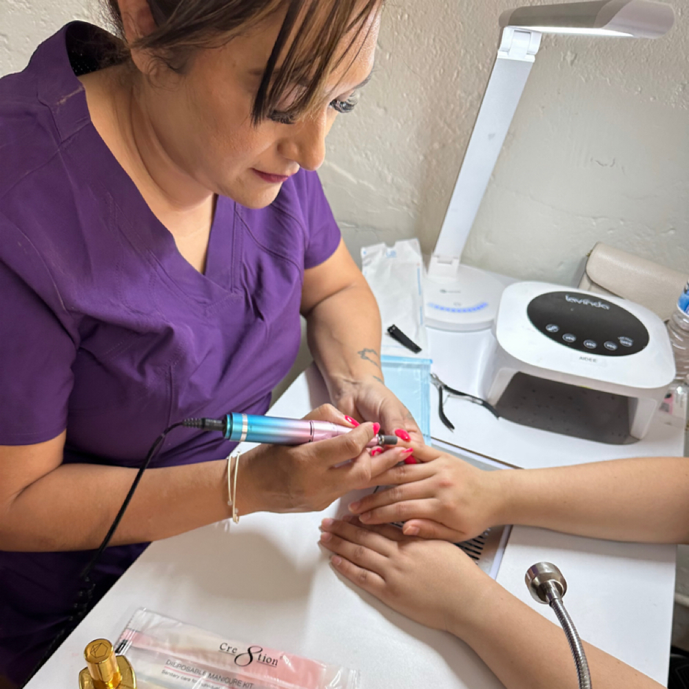 Aidée Medrano at Sueña con estilo tu salon express in Dinuba, CA