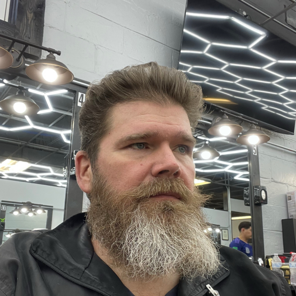 Jeremy Richardson at Allied Barber & Supply in Davenport, IA