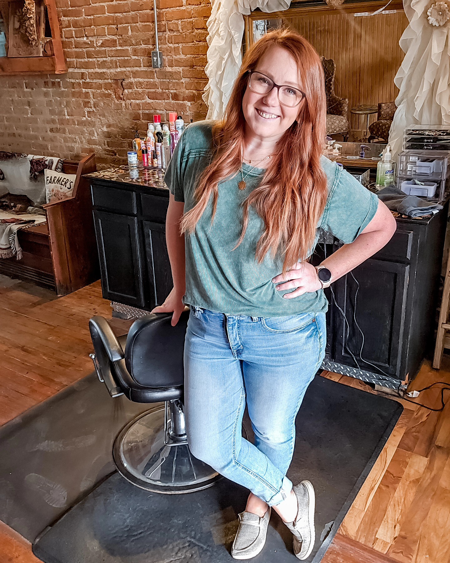 Amanda Sanders at Hair Headquarters in Harper, KS