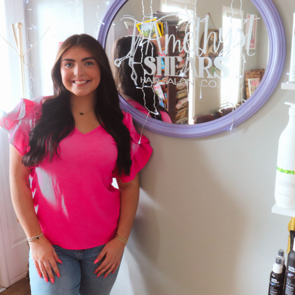 Sydnee Atcheson at Shelley Sloan at Amethyst Shears in Warner Robins, GA
